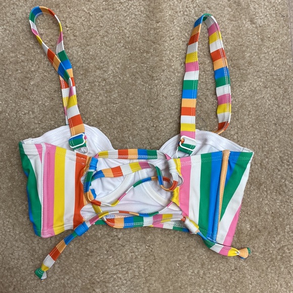 Rainbow striped bikini top - Picture 2 of 6